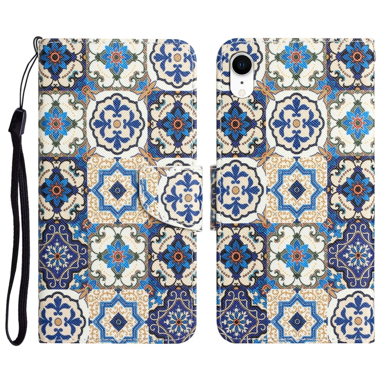 Colored Drawing Leather Phone Case, For iPhone XR, For iPhone X, For iPhone 7 / 8