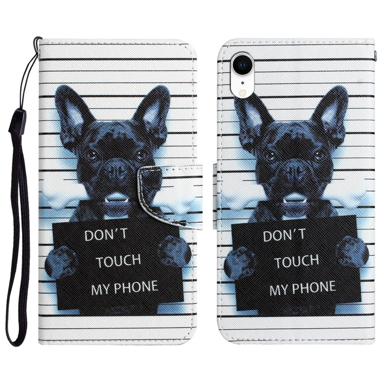 Colored Drawing Leather Phone Case, For iPhone XR, For iPhone X, For iPhone 7 / 8