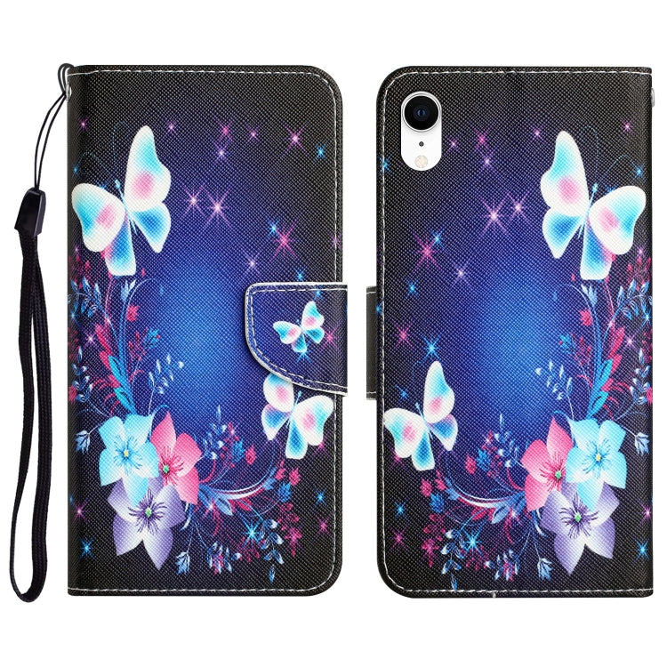 Colored Drawing Leather Phone Case, For iPhone XR, For iPhone X, For iPhone 7 / 8