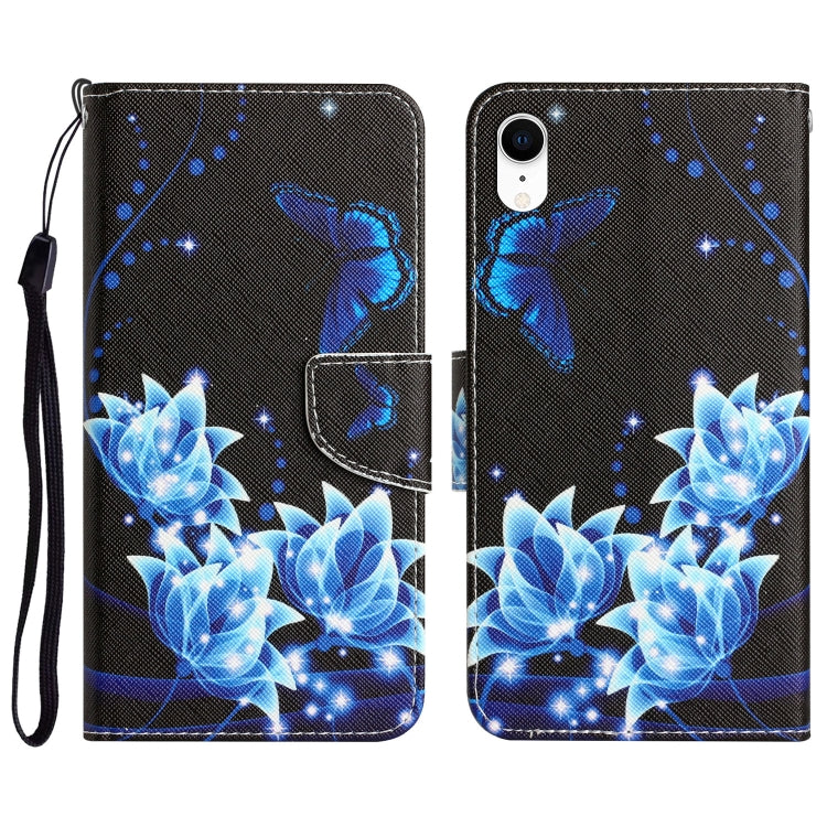 Colored Drawing Leather Phone Case, For iPhone XR, For iPhone X, For iPhone 7 / 8