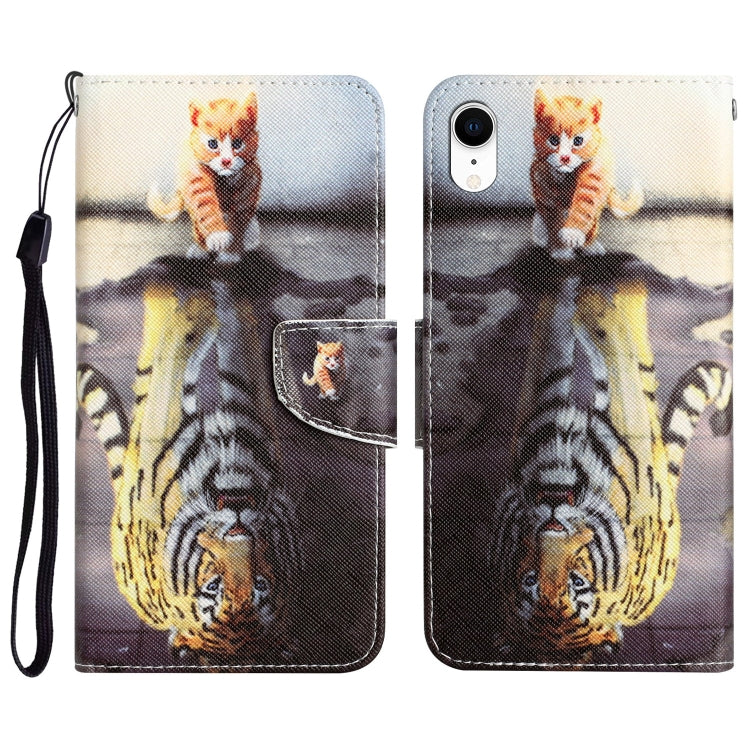 Colored Drawing Leather Phone Case, For iPhone XR, For iPhone X, For iPhone 7 / 8