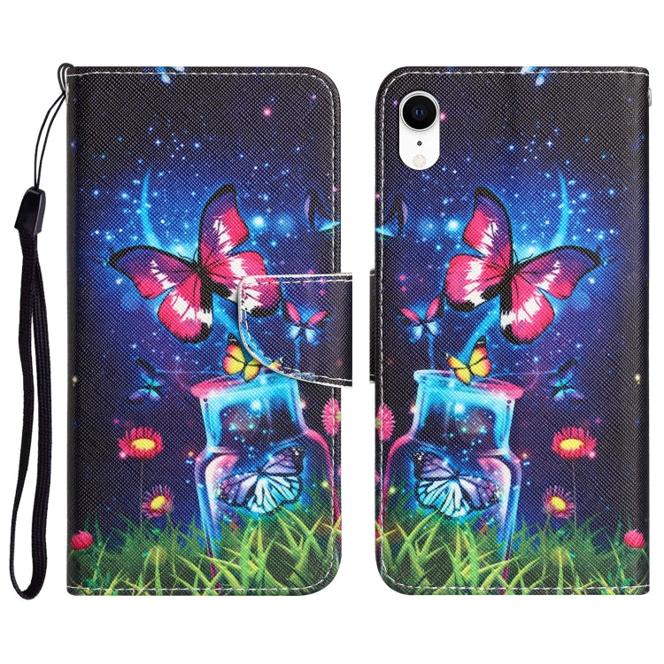 Colored Drawing Leather Phone Case, For iPhone XR, For iPhone X, For iPhone 7 / 8