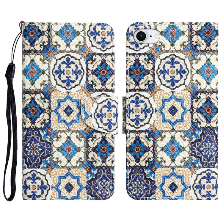 Colored Drawing Leather Phone Case, For iPhone XR, For iPhone X, For iPhone 7 / 8