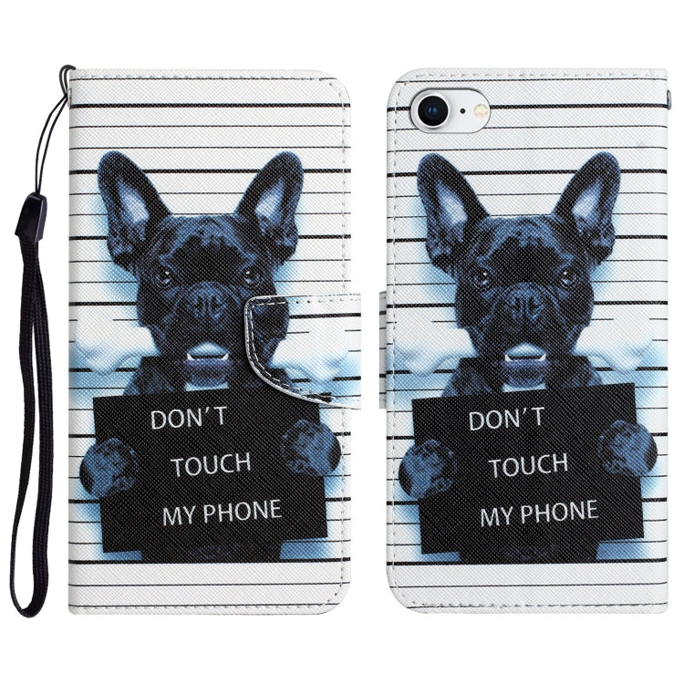 Colored Drawing Leather Phone Case, For iPhone XR, For iPhone X, For iPhone 7 / 8