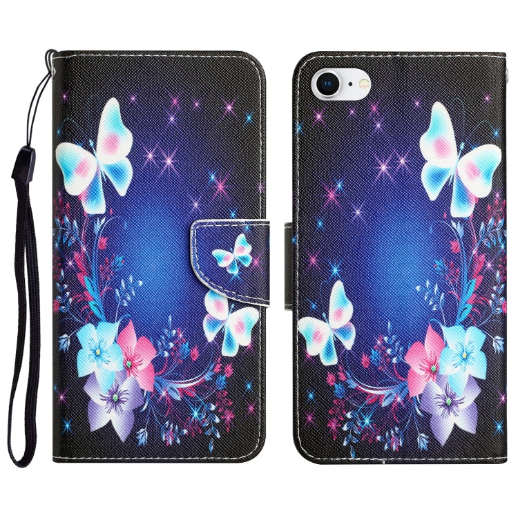 Colored Drawing Leather Phone Case, For iPhone XR, For iPhone X, For iPhone 7 / 8