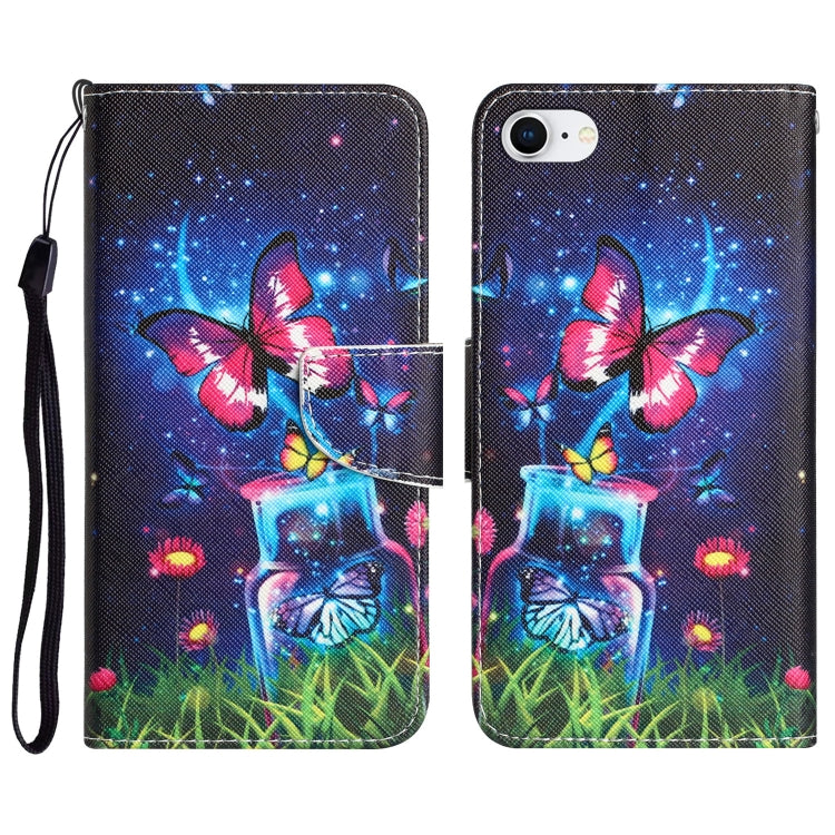 Colored Drawing Leather Phone Case, For iPhone XR, For iPhone X, For iPhone 7 / 8