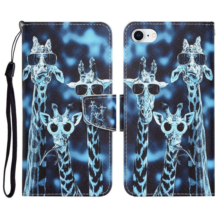 Colored Drawing Leather Phone Case, For iPhone XR, For iPhone X, For iPhone 7 / 8