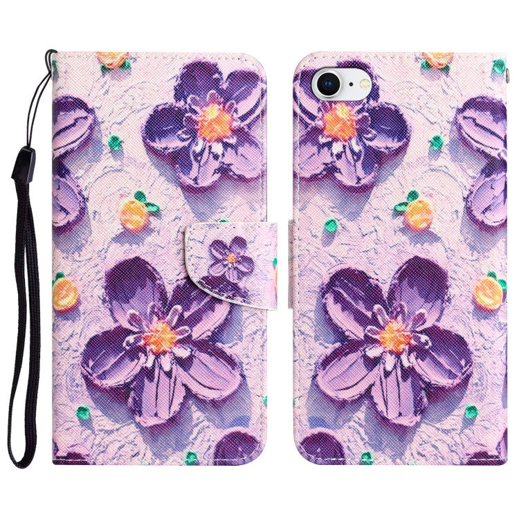 Colored Drawing Leather Phone Case, For iPhone XR, For iPhone X, For iPhone 7 / 8