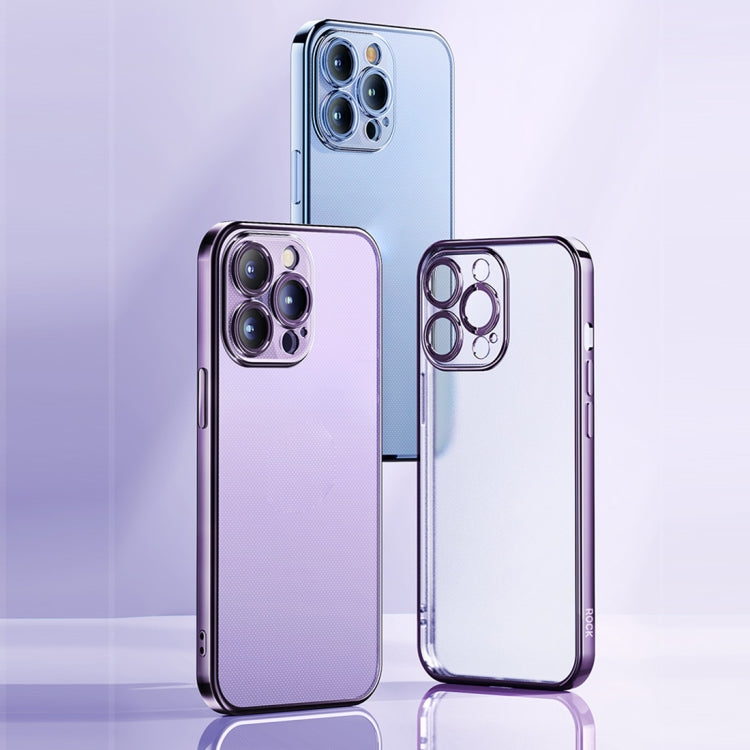 جراب هاتف ROCK مطلي بطبقة من الزجاج المُقشّر، لهاتف iPhone 14 وiPhone 14 Plus