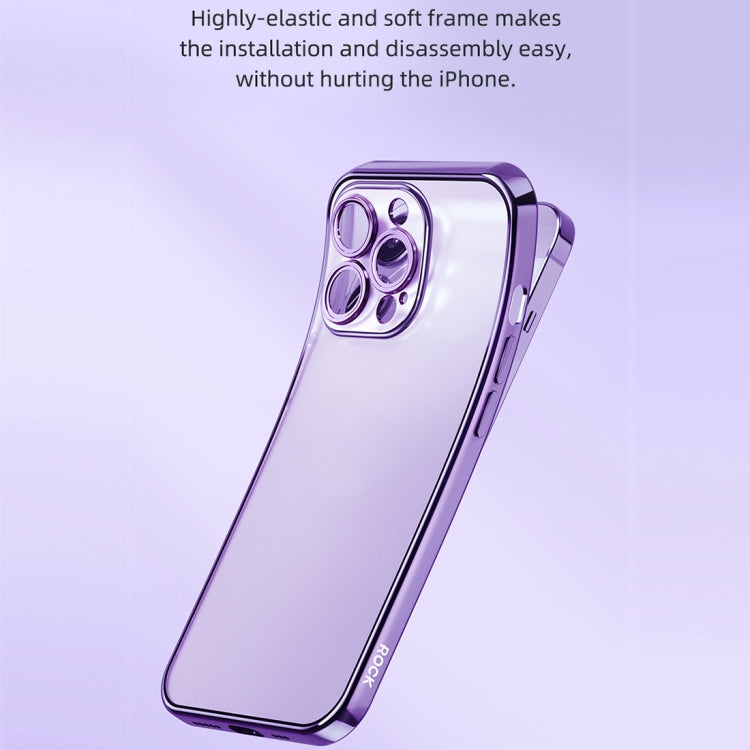 جراب هاتف ROCK مطلي بطبقة من الزجاج المُقشّر، لهاتف iPhone 14 وiPhone 14 Plus