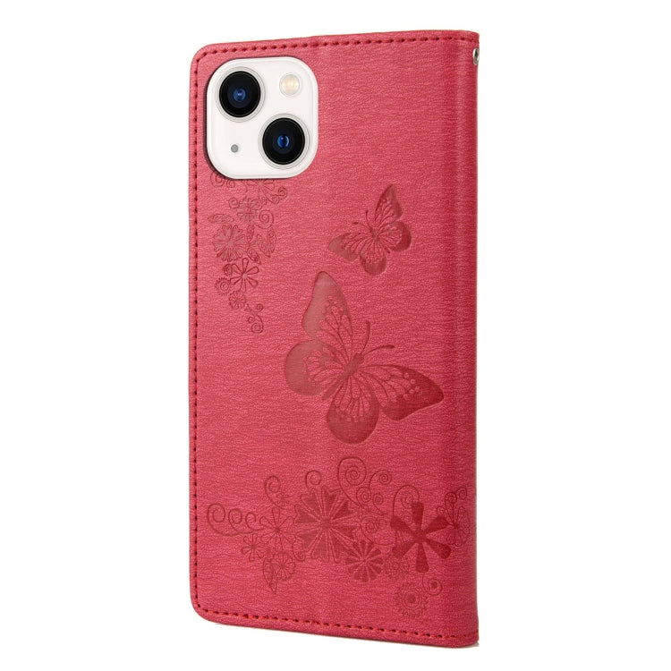 Butterfly Embossed Horizontal Flip Leather Phone Case, For iPhone 14, For iPhone 14 Plus, For iPhone 14 Pro, For iPhone 14 Pro Max