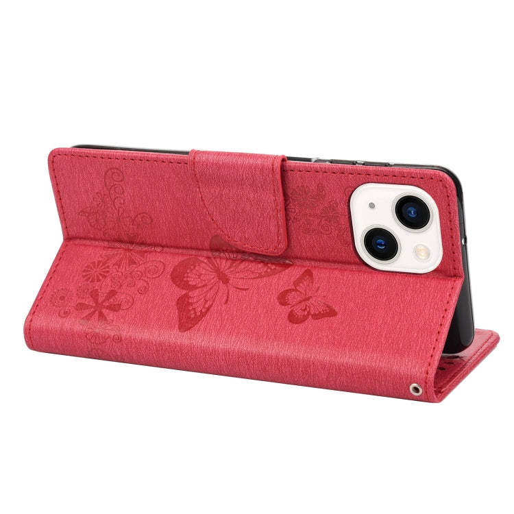 Butterfly Embossed Horizontal Flip Leather Phone Case, For iPhone 14, For iPhone 14 Plus, For iPhone 14 Pro, For iPhone 14 Pro Max