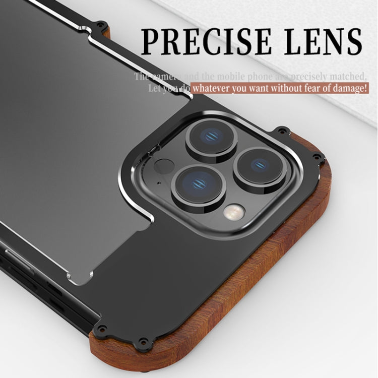 جراب هاتف R-JUST Ironwood Generation المعدني والخشبي، مناسب لأجهزة iPhone 14 وiPhone 14 Plus وiPhone 14 Pro وiPhone 14 Pro Max