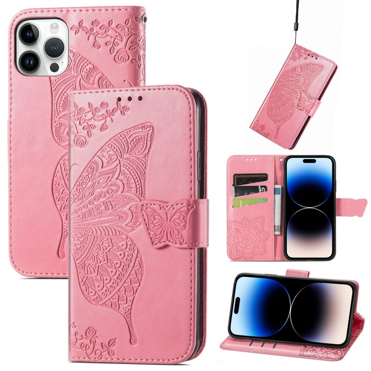 Butterfly Embossing Leather Case, For iPhone 14 Pro Max, For iPhone 14 Pro, For iPhone 14, For iPhone 14 Plus