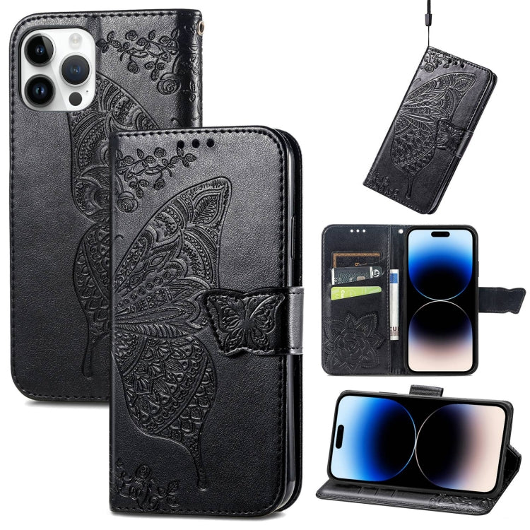 Butterfly Embossing Leather Case, For iPhone 14 Pro Max, For iPhone 14 Pro, For iPhone 14, For iPhone 14 Plus
