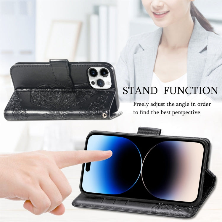 Butterfly Embossing Leather Case, For iPhone 14 Pro Max, For iPhone 14 Pro, For iPhone 14, For iPhone 14 Plus