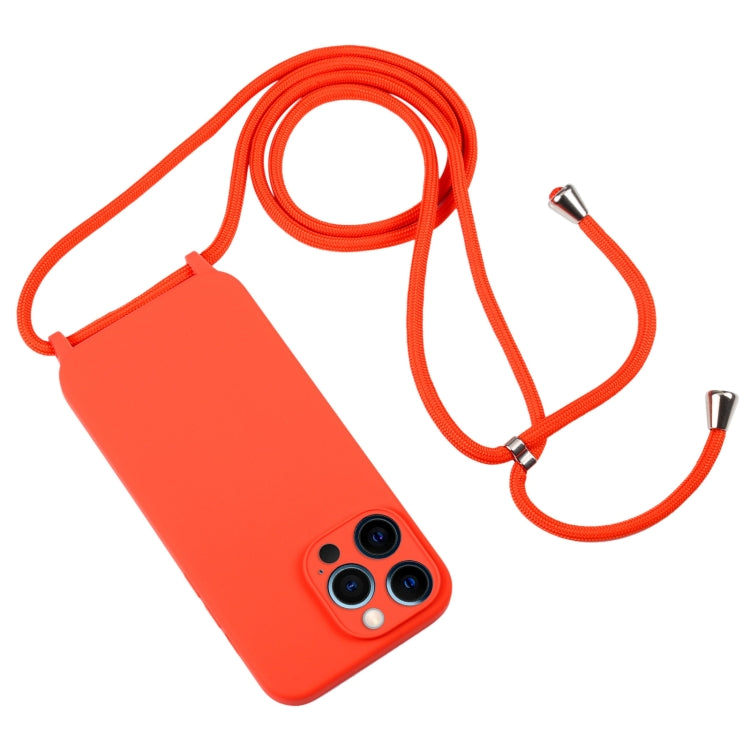Crossbody Lanyard Liquid Silicone Case, For iPhone 12 Pro Max