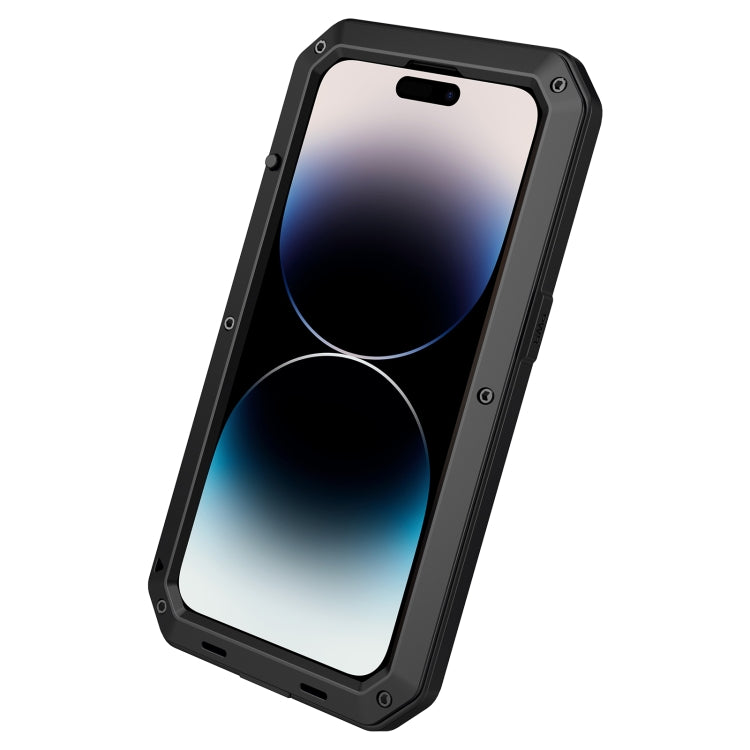 Shockproof Waterproof Silicone + Zinc Alloy Case, For iPhone 14 Pro Max