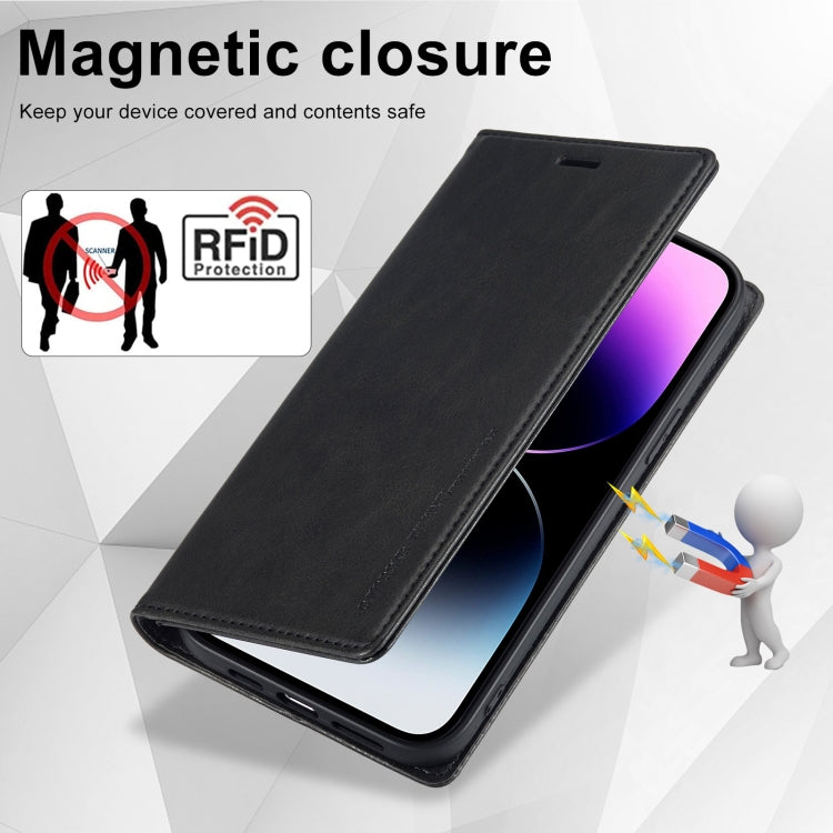 جراب هاتف جلدي مضاد للسرقة بتقنية RFID من LC.IMEEKE، مناسب لهاتف iPhone 14 Pro، وiPhone 14 Pro Max، وiPhone 12 Pro/12، وiPhone 12 Pro Max، وSamsung Galaxy A53 5G
