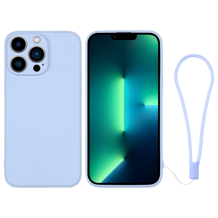 جراب هاتف سيليكون مع حزام معصم، لهاتف iPhone 13 Pro، وiPhone 13 Pro Max، وiPhone 12 mini