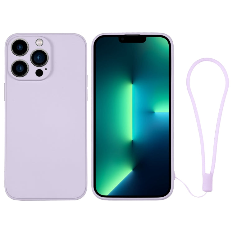 جراب هاتف سيليكون مع حزام معصم، لهاتف iPhone 13 Pro، وiPhone 13 Pro Max، وiPhone 12 mini