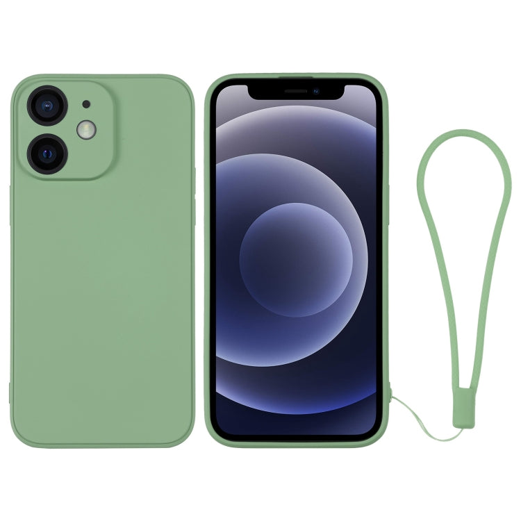 جراب هاتف سيليكون مع حزام معصم، لهاتف iPhone 13 Pro، وiPhone 13 Pro Max، وiPhone 12 mini
