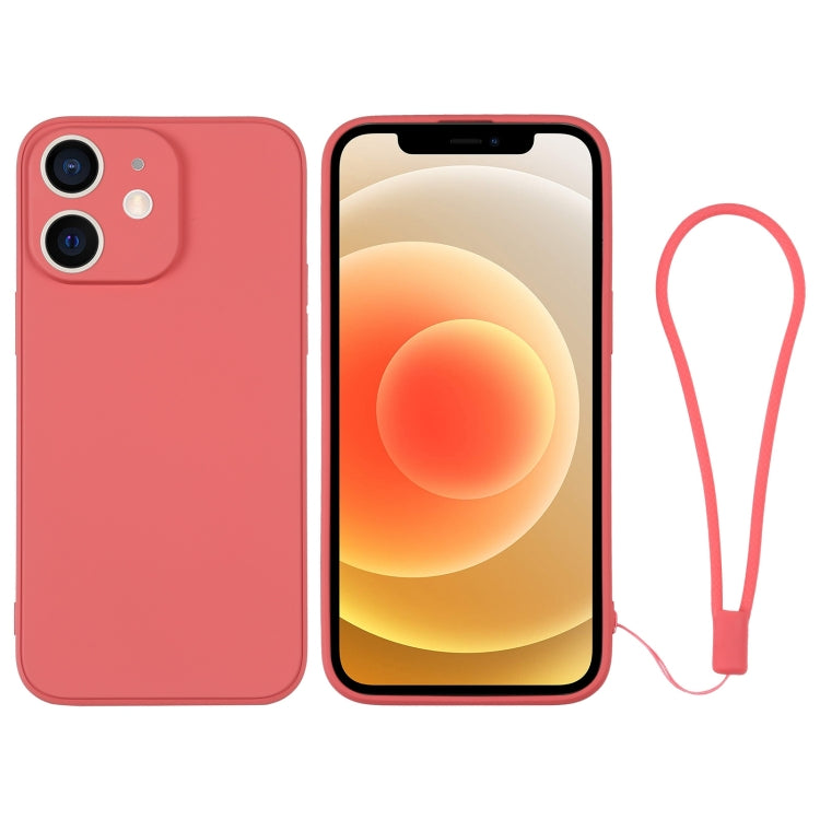 جراب هاتف سيليكون مع حزام معصم، لهاتف iPhone 12، لهاتف iPhone 12 Pro، لهاتف iPhone 12 Pro Max