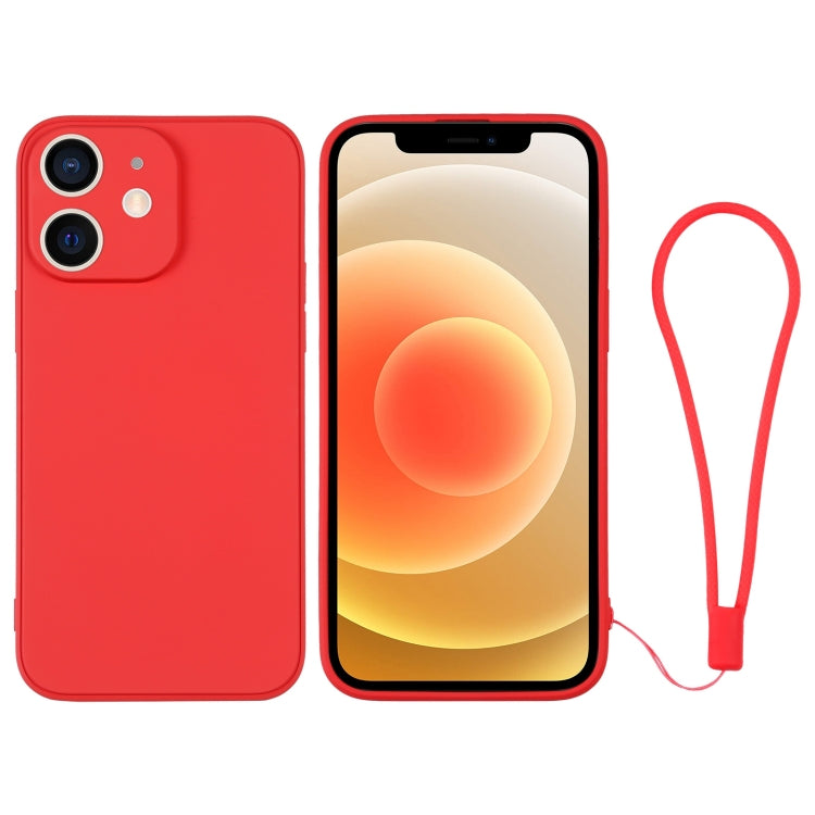 جراب هاتف سيليكون مع حزام معصم، لهاتف iPhone 12، لهاتف iPhone 12 Pro، لهاتف iPhone 12 Pro Max