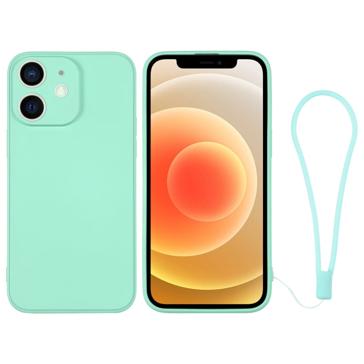 جراب هاتف سيليكون مع حزام معصم، لهاتف iPhone 12، لهاتف iPhone 12 Pro، لهاتف iPhone 12 Pro Max