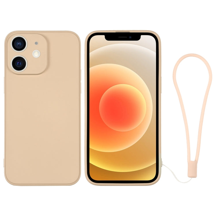 جراب هاتف سيليكون مع حزام معصم، لهاتف iPhone 12، لهاتف iPhone 12 Pro، لهاتف iPhone 12 Pro Max