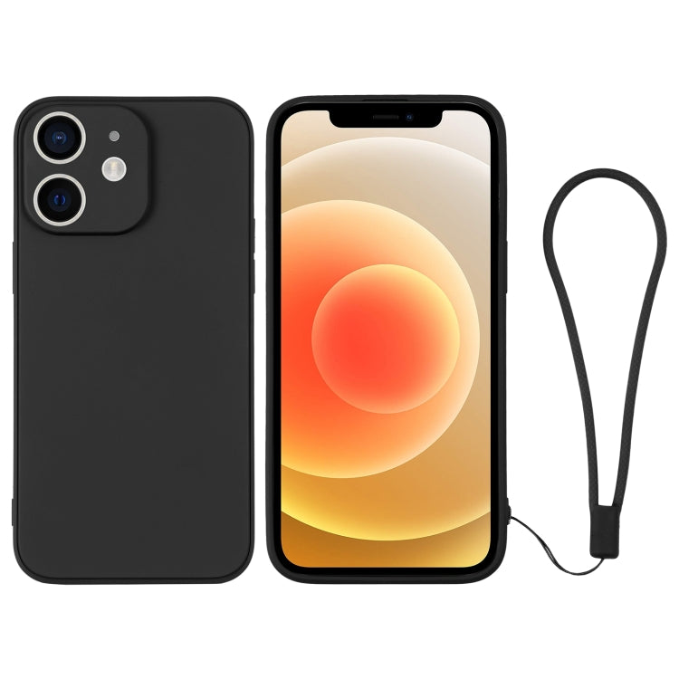 جراب هاتف سيليكون مع حزام معصم، لهاتف iPhone 12، لهاتف iPhone 12 Pro، لهاتف iPhone 12 Pro Max