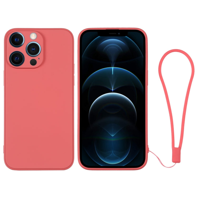 جراب هاتف سيليكون مع حزام معصم، لهاتف iPhone 12، لهاتف iPhone 12 Pro، لهاتف iPhone 12 Pro Max