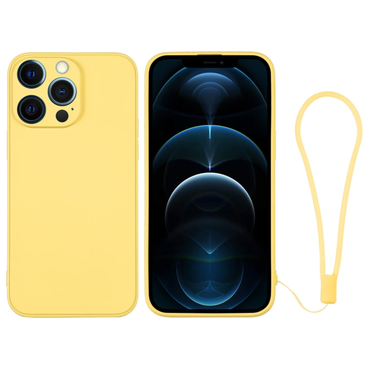 جراب هاتف سيليكون مع حزام معصم، لهاتف iPhone 12، لهاتف iPhone 12 Pro، لهاتف iPhone 12 Pro Max