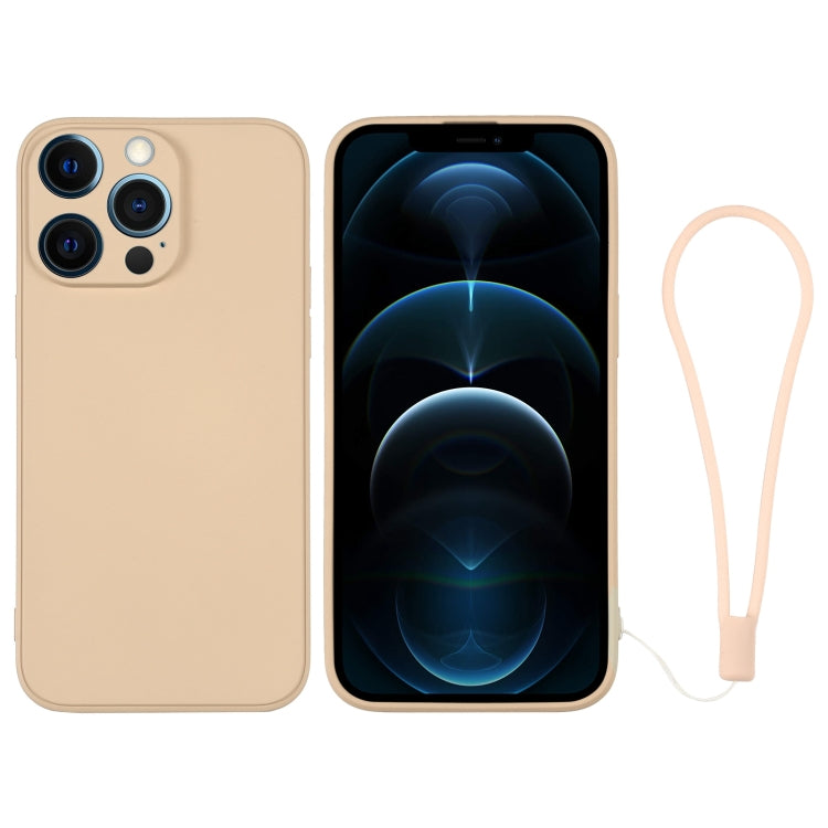 جراب هاتف سيليكون مع حزام معصم، لهاتف iPhone 12، لهاتف iPhone 12 Pro، لهاتف iPhone 12 Pro Max