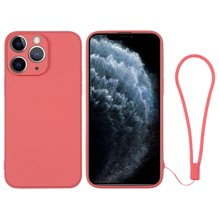 جراب سيليكون للهاتف مع حزام معصم، لهاتف iPhone 11، لهاتف iPhone 11 Pro، لهاتف iPhone 11 Pro Max