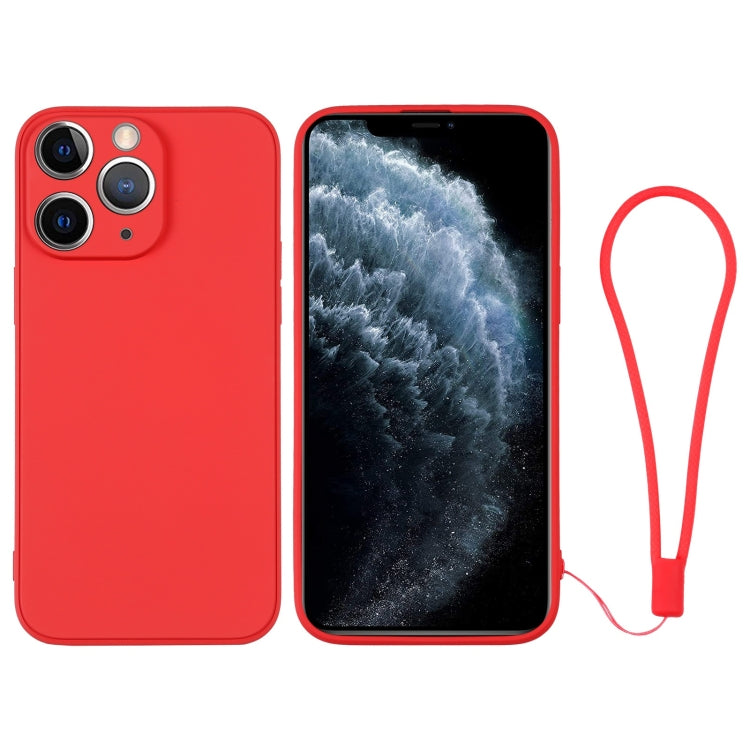 جراب سيليكون للهاتف مع حزام معصم، لهاتف iPhone 11، لهاتف iPhone 11 Pro، لهاتف iPhone 11 Pro Max