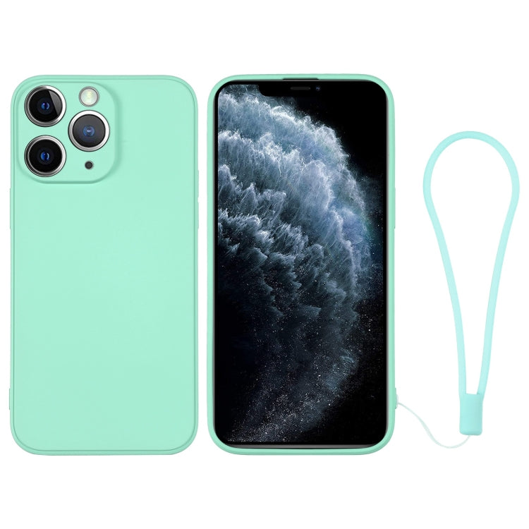 جراب سيليكون للهاتف مع حزام معصم، لهاتف iPhone 11، لهاتف iPhone 11 Pro، لهاتف iPhone 11 Pro Max