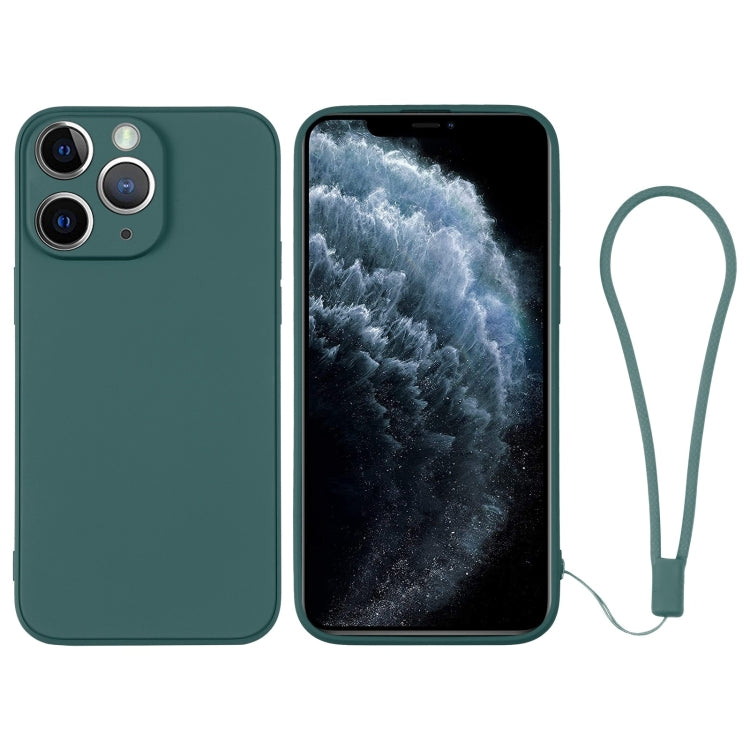 جراب سيليكون للهاتف مع حزام معصم، لهاتف iPhone 11، لهاتف iPhone 11 Pro، لهاتف iPhone 11 Pro Max