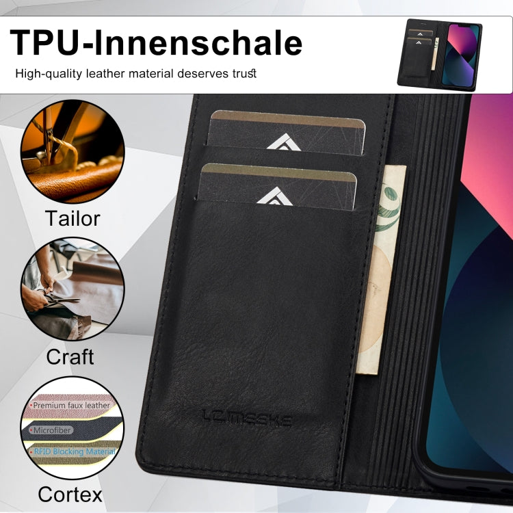 جراب هاتف جلدي مضاد للسرقة بتقنية RFID من LC.IMEEKE، مناسب لأجهزة iPhone 13 وiPhone 13 Mini وiPhone 14 وiPhone 14 Plus