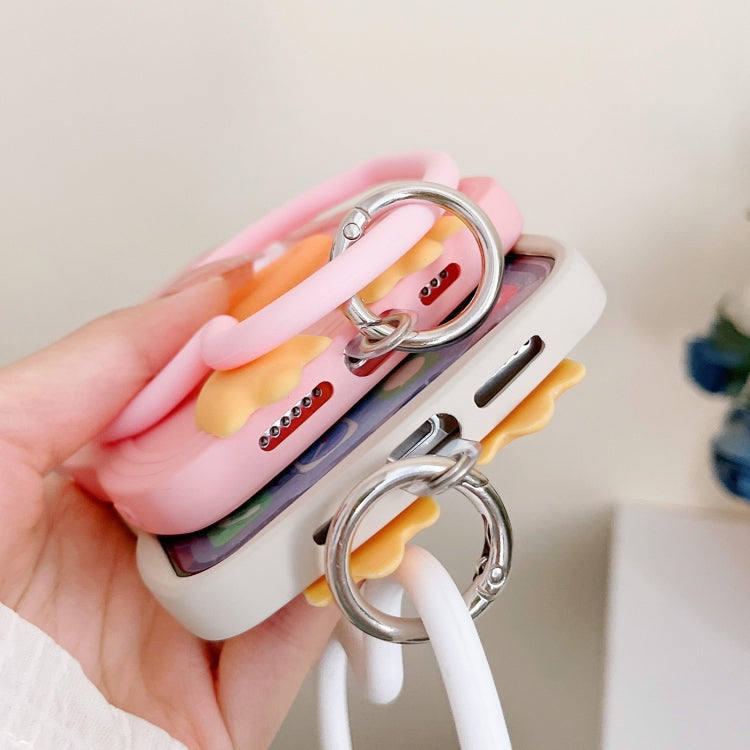 جراب هاتف سيليكون بيغ داك بحافة وافية مع سوار معصم، مناسب لأجهزة iPhone 12 Pro وiPhone 12 Pro Max وiPhone 11 وiPhone 11 Pro وiPhone 11 Pro Max