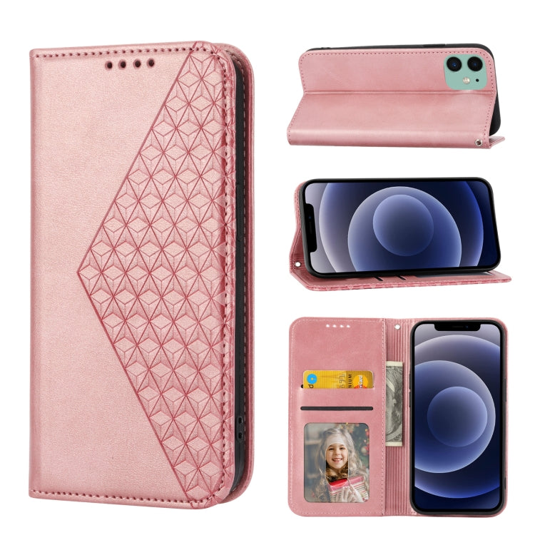 Cubic Grid Calf Texture Magnetic Closure Leather Phone Case, For iPhone 12 mini, For iPhone 12 / 12 Pro, For iPhone 12 Pro Max, For iPhone 11, For iPhone 11 Pro, For iPhone 11 Pro Max, For iPhone X / XS, For iPhone XR