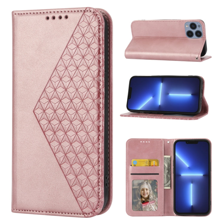 Cubic Grid Calf Texture Magnetic Closure Leather Phone Case, For iPhone 12 mini, For iPhone 12 / 12 Pro, For iPhone 12 Pro Max, For iPhone 11, For iPhone 11 Pro, For iPhone 11 Pro Max, For iPhone X / XS, For iPhone XR