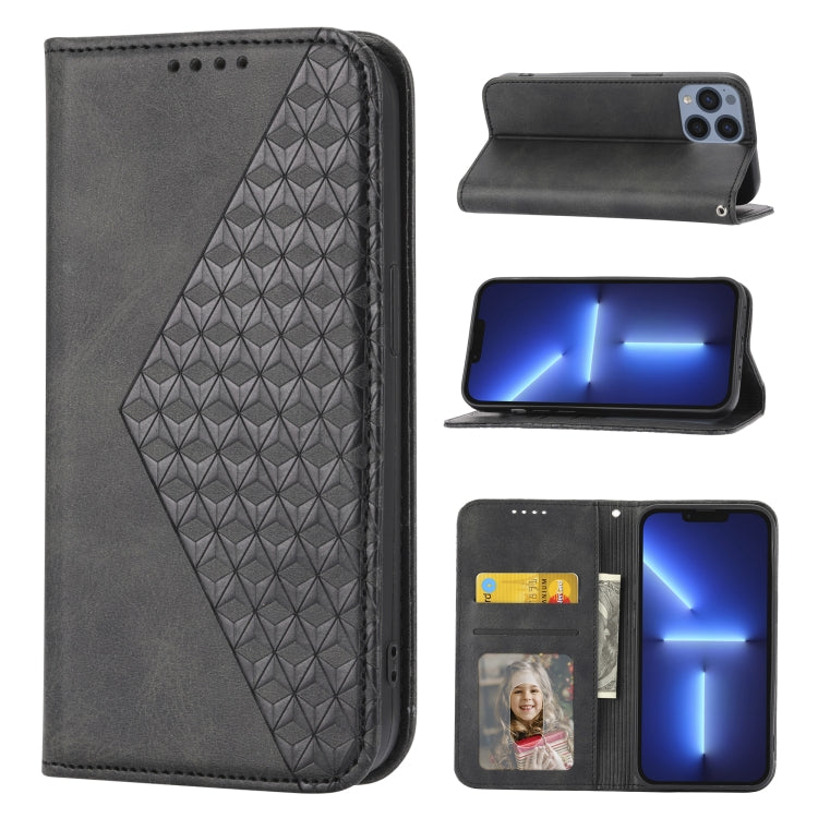 Cubic Grid Calf Texture Magnetic Closure Leather Phone Case, For iPhone 12 mini, For iPhone 12 / 12 Pro, For iPhone 12 Pro Max, For iPhone 11, For iPhone 11 Pro, For iPhone 11 Pro Max, For iPhone X / XS, For iPhone XR