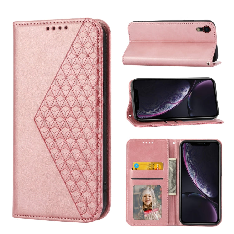 Cubic Grid Calf Texture Magnetic Closure Leather Phone Case, For iPhone 12 mini, For iPhone 12 / 12 Pro, For iPhone 12 Pro Max, For iPhone 11, For iPhone 11 Pro, For iPhone 11 Pro Max, For iPhone X / XS, For iPhone XR