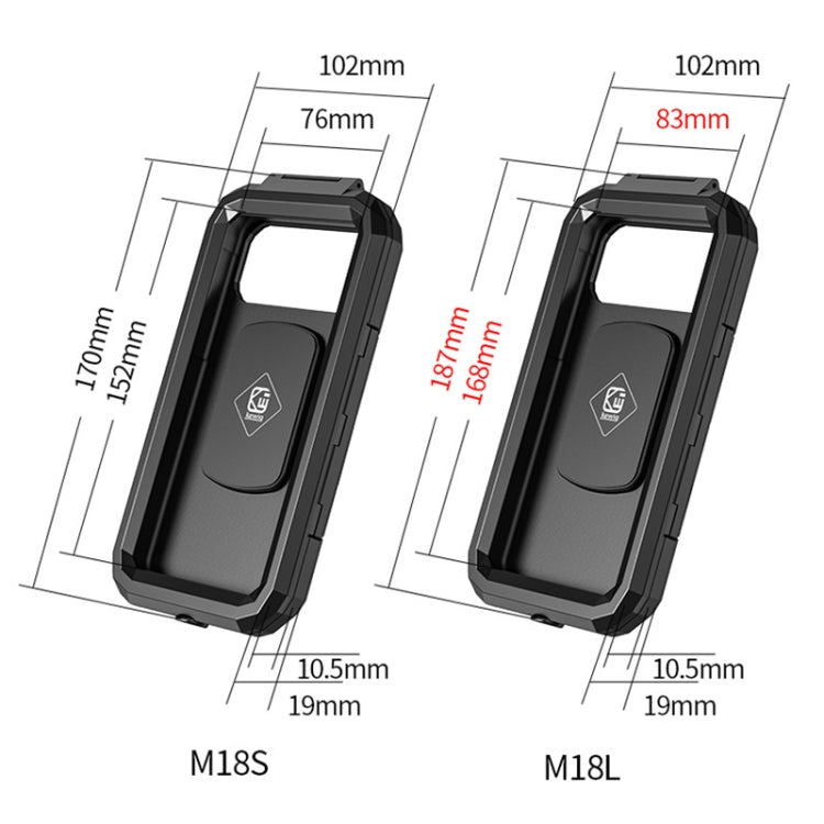M18L-QD Motorcycle / Bicycle Waterproof Quick Release Mobile Phone Holder, M18L-QD