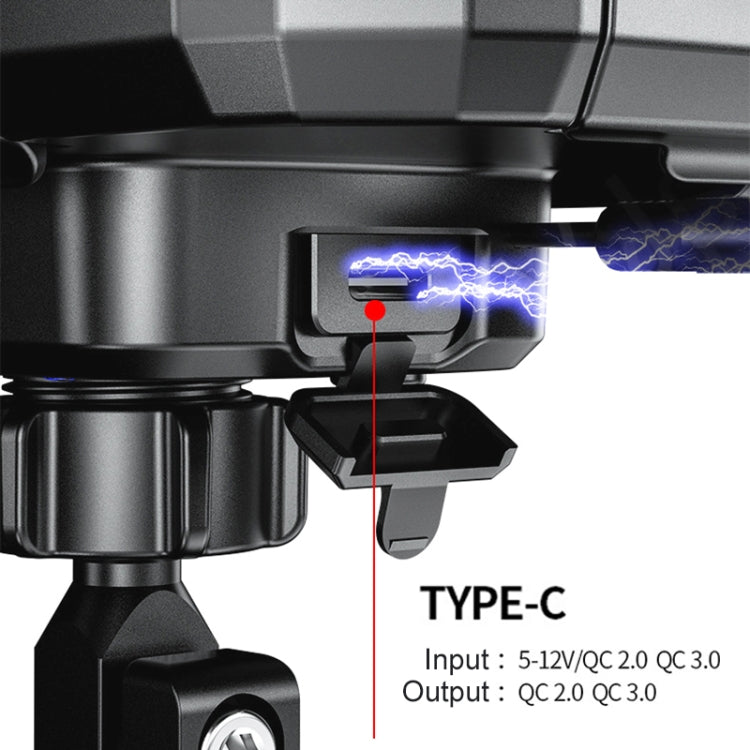 Motorcycle / Bicycle Rearview Mirror Wireless Charging Waterproof Box Mobile Phone Holder