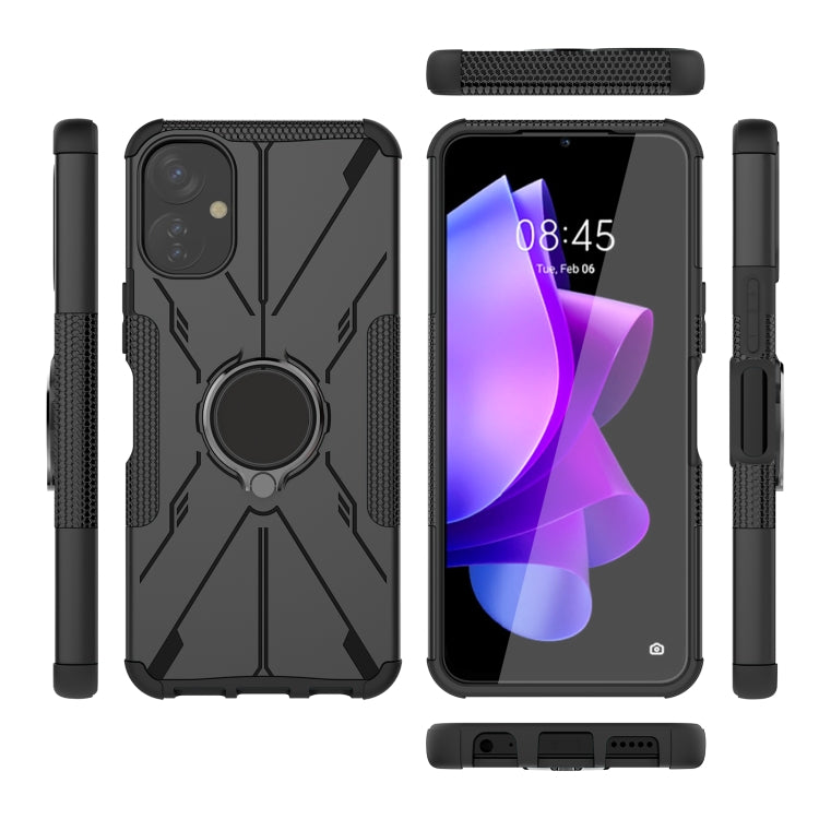 Armor Bear Shockproof PC + TPU Phone Case with Ring, For Tecno Spark 9T, For iPhone 14 Plus