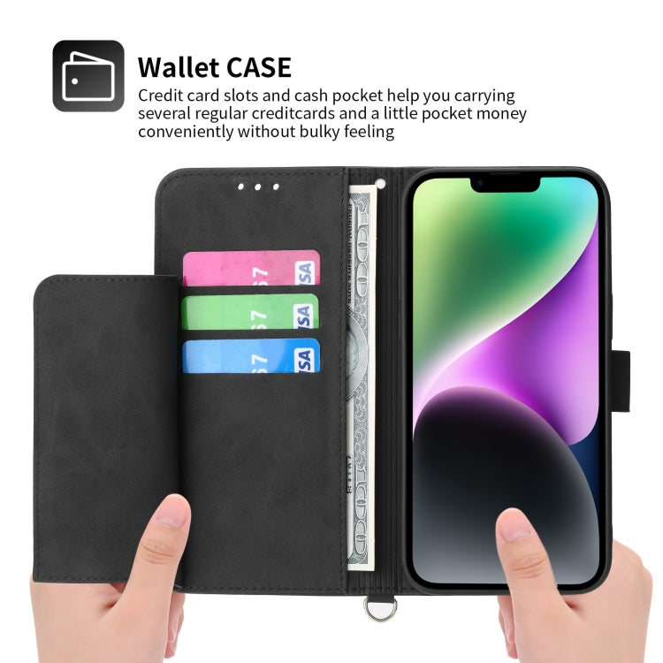 جراب هاتف جلدي بملمس جلدي منقوش عليه زهور، مناسب لأجهزة iPhone 14 وiPhone 14 Plus وiPhone 14 Pro وiPhone 14 Pro Max