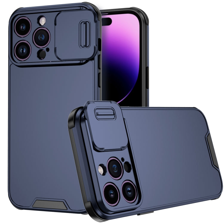 غطاء كاميرا منزلق بتصميم جراب هاتف من البولي كربونات والبولي يوريثان الحراري، لهاتف iPhone 14 Plus وiPhone 14 Pro Max