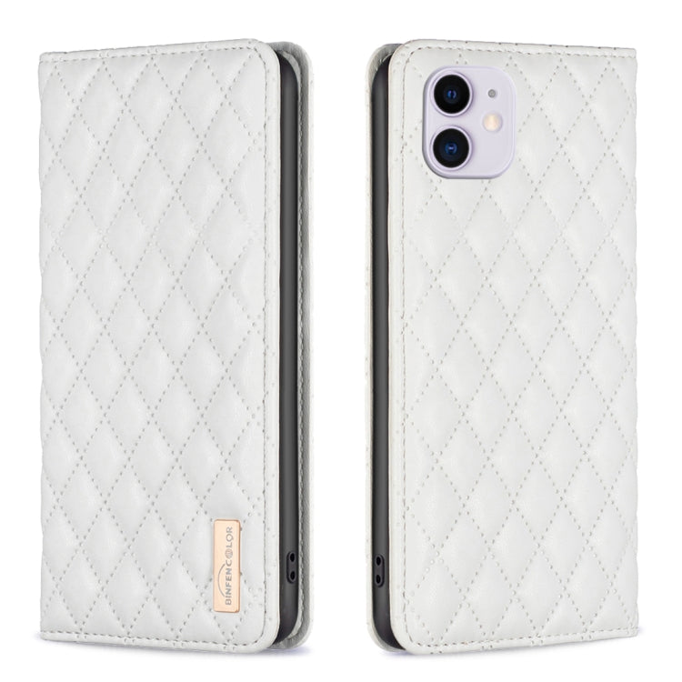 Diamond Lattice Magnetic Leather Flip Phone Case, For iPhone 12 / 12 Pro, For iPhone 11 Pro Max, For iPhone 11 Pro, For iPhone 11, For iPhone SE 2022 / SE 2020 / 8 / 7, For iPhone XS Max, For iPhone XS / X, For iPhone XR